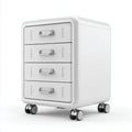 Cassettiera Mobile in Plastica ABS con 4 Cassetti e Ruote Girevoli